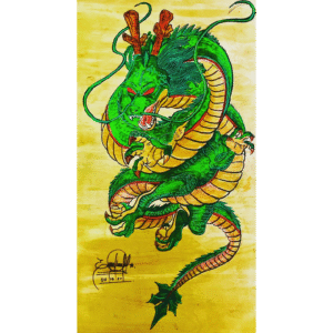 Ilustración artística del dragón Shenlong de Dragon Ball