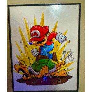 Ilustracion artistica de super mario